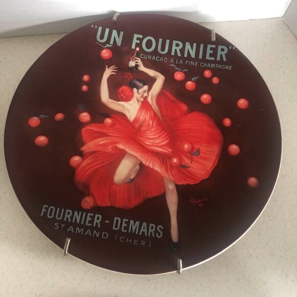 Y2K Complete Set of 4 French Bubbly Champagne Porcelain Plates from Pottery Barn - Picture 3 of 6